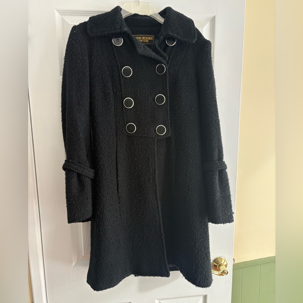 Marvin Richards Elegant Black Pea Coat